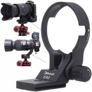 iShoot 66mm 렌즈 칼라 삼각대 마운트 링 소니 LA-EA5 컨버터 어댑터 호환 지지 홀더 브래킷 하단은