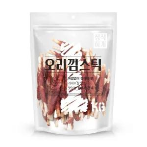 (1kg 대용량 간식) 정직하개11KG오리껌스틱 (유통기한 9월25일)