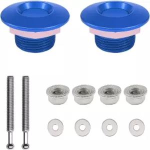KPFILEH 2PCS 1.24인치 범용 자동차 후드 핀 퀵 릴리즈 번호판 패스너 미니 메탈 푸시 버튼 잠금 래치
