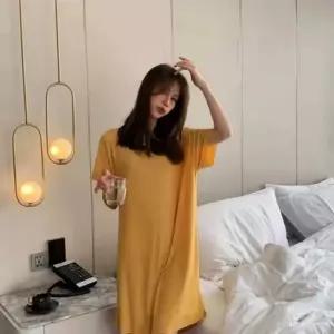 [라일리여성의류] Rly 5컬러 여름 홈웨어 잠옷 루즈핏 와플엠보 반팔원