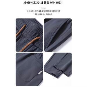 원픽 남성 여름 얇은 쿨링 배기 조거 바지 트렌드 밴딩 트레이닝 C