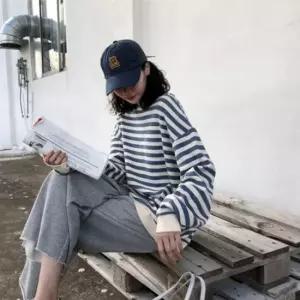 데일리 스트라이프 얇은 단가라 티셔츠 줄무늬 맨투맨