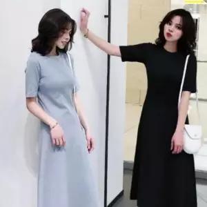 롱원피스 A라인 플레어 반팔 여름 홈웨어