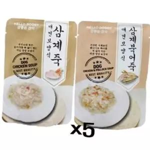 고단백 닭고기죽 애견 보양식 파우치 수제간식 80gX5