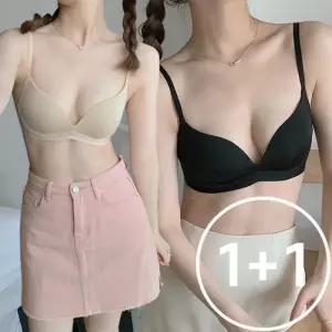 [로즈엘리][1 1] 와이드밴드 노와이어 끈조절 볼륨브라 3컬러