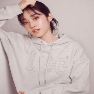 리 우먼 크롭 빅 트위치 후드 티셔츠 라이트 그레이 4299939
