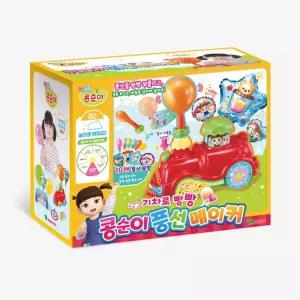 영실업 엉뚱발랄 콩순이 칙칙폭폭 기차모양 풍선 불기 메이커 거치대 세트 장난감 완구