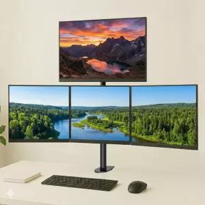24인치 27인치 32인치 4개 4대 거치암 삼성 LG 2단 상하 모니터거치대