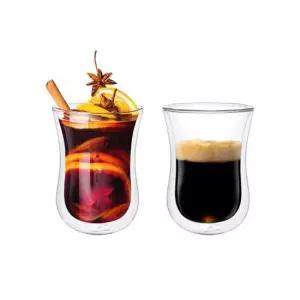 글라스 스토즐 유리컵 중 커피앤 모어 230ml 2P세트