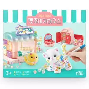 상상플레이 수업교구 어린이 선물 고양이+병아리 칠하고 지우는 펫 색칠놀이