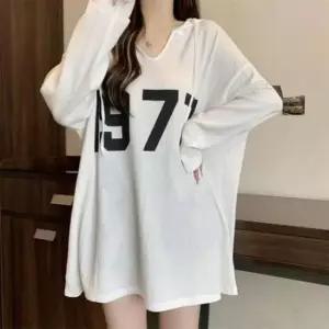 티셔츠 레이어드 후드티 아이스와플 박스핏