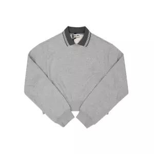 맨투맨 MJLA15 18ZX F0031 칼라 크롭 여성맨투맨