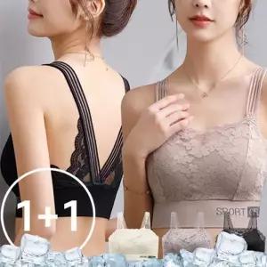 [로즈엘리]1 1 노와이어 리프팅 플라워 레이스 스포츠 브라 브라탑 3컬러