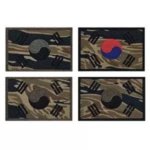 탄 타이거 스트라이프 태극기 패치 와펜 태극기패치 태극기와펜 자수태극기 자수와펜