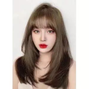 여성용 내추럴 롱 생머리 통가발 자연스러운 스타일