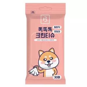 강아지 발바닥 엉덩이 물티슈 30매 1P 고양이 위생