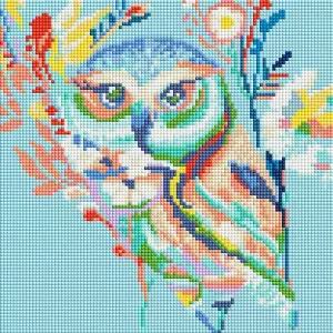 [콩심팥심]꽃과 부엉이 (캔버스) 보석십자수 30x30