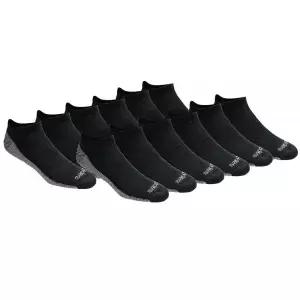 디키즈 Dickies 남성용 Dri-Tech 모이스처 컨트롤 노쇼/로우 컷 양말, M-XXL 선택 가능 (6, 12쌍), 블랙 (1