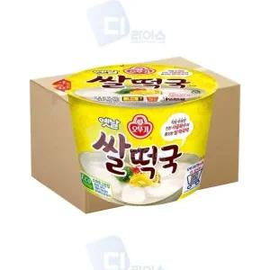 오뚜기 옛날쌀떡국 큰컵 24개 용기 가래떡국 사골육수 떡국떡 대용량 식사대용 아침식사