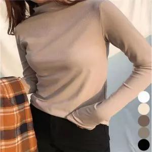 폴라티 여성 반목티 이너 하프넥 레이어드 티셔츠