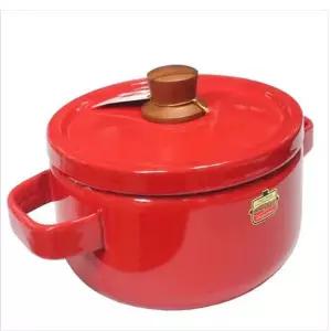 swK 20cm 찌개 곰솥 인덕션 냄비 레드 법랑 후지호로