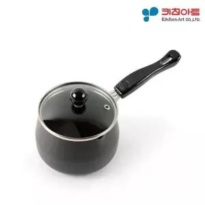 swK 밀크팬 키친아트 이유식 14cm 법랑 경질냄비 블랙