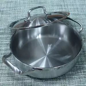 swK 전골 샤브샤브 냄비 인덕션 스텐 20cm 3중