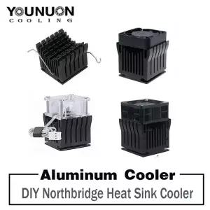 DIY 알루미늄 Northbridge 방열판 쿨러 마더 보드 라디에이터 4cm 팬 포함 PC 컴퓨터 케이스 사우스 노스