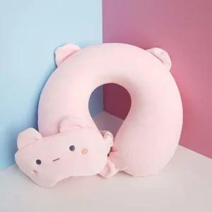 귀여운 고양이 목쿠션 목베개 안대 낮잠용 사무실 용품 수면 여행 용목 편안한수면 차량 J7