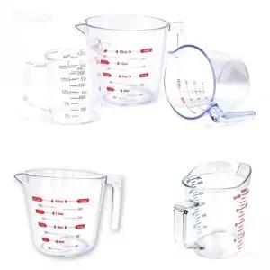 홈베이킹 베이커리 투명 PC 비커 계량컵 눈금컵 용량 225ml 250ml 500ml
