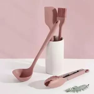 swK 주방 실리콘 29cm 풍년 건지개 국자 스푼 핑크 국건지개