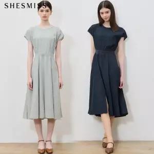 [쉬즈미스(SHESMISS)] 여유로운 린넨라이크 밴딩 원피스 (택가격: 348000원)