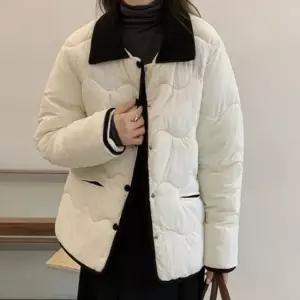 셀럽하우스 겨울 깔깔이 누빔 자켓 점퍼 2color 배색 패딩 여성