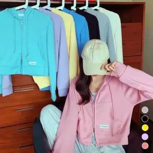 셀럽하우스 데일리 투웨이 후드집업 크롭