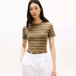 [백화점 정품] 26년SALE 타미힐피거 슬림 립 크루넥 티셔츠 T22G1TTO054WT1