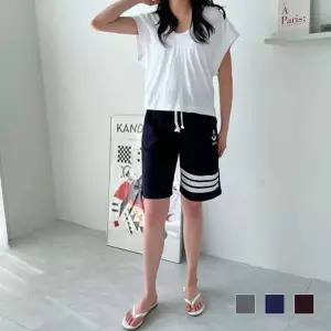 [하프클럽/]면 여성반바지 짧은바지 밴딩바지 신상 핫팬츠 여름