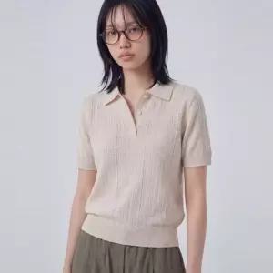 폴햄 여성 린넨 조직물 카라니트티셔츠PHG2ET2420 298592