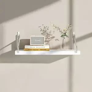 [하프클럽/]PL 아이디어 벽선반 공간데코 무타공 벽선반 (40x15cm) (화이트) No11