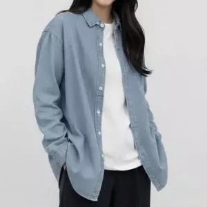 [RIZPICK]청남방 데님 셔츠 루즈핏 남녀공용 베이직 데일리 캐주얼