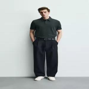 ZARA 와플 스트럭처 폴로셔츠 - 블루 그린 4092/450/903