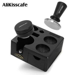 커피 탬핑 스테이션 51MM 54MM 58MM 매트 스탠드 PORTAFIALTER 홀더
