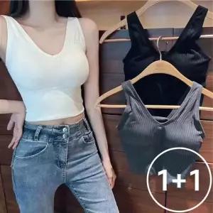 [로즈엘리][2종] 소프트 데일리 골지 노와이어 브라탑 이너나시 3컬러