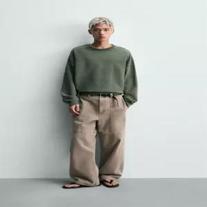 ZARA 워싱 릴렉스드 핏 스웨트셔츠 - 초록 4087/820/500