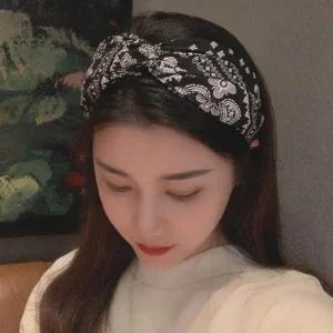 페이즐리 꼬임 헤어밴드 두건 여성 세안밴드 넓은머리띠 와이드머리띠 꼬임헤어밴드