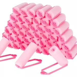 MAQIHAN 40PCS 폼 헤어 롤러 - 무열 컬러를 위한 0.98인치 스펀지 짧고 긴 슬립 롤로스 파라 카벨로 작은