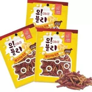 오블리 양고기 치즈버거 100g 3P 애견 노즈워크 간식