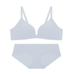 게스언더웨어 더블 윙 프리컷 브라 팬티 세트 - 라이트그레이 GEWBR518LGY_PT _P