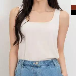 니트나시 스퀘어 넥 민소매 여성 상의