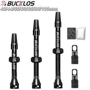 BUCKLOS 자전거 튜브리스 밸브 40/44/55/60/65/80/100mm Presta 도로 MTB 용 CNC 알루미늄 합금