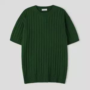 [리빌모아]남자 여름 더블린 골지 라운드 반팔 니트티 SG KNH Q007 딥그린_P429980954